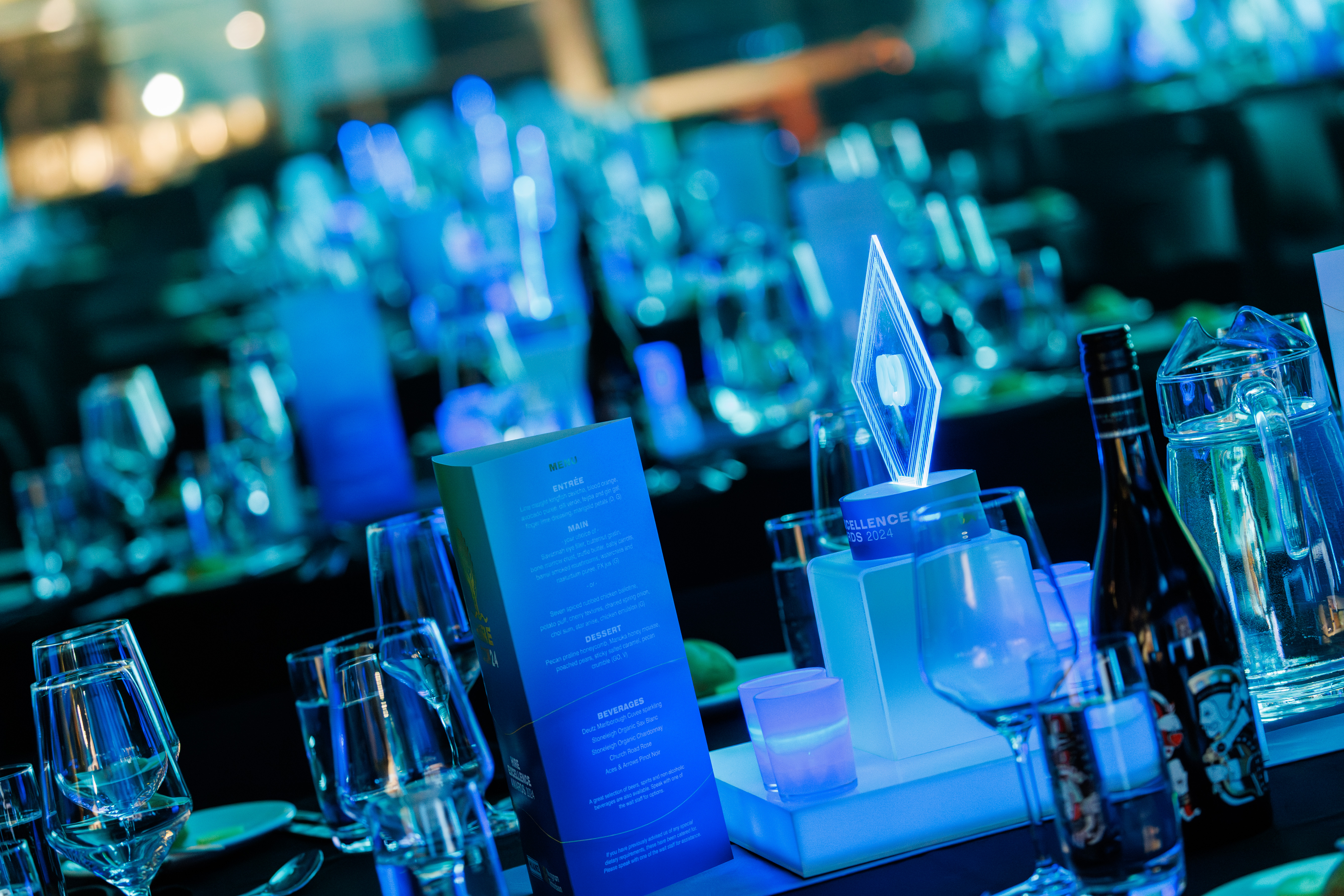 Hire Excellence Awards Dinner table setting Event Revolution