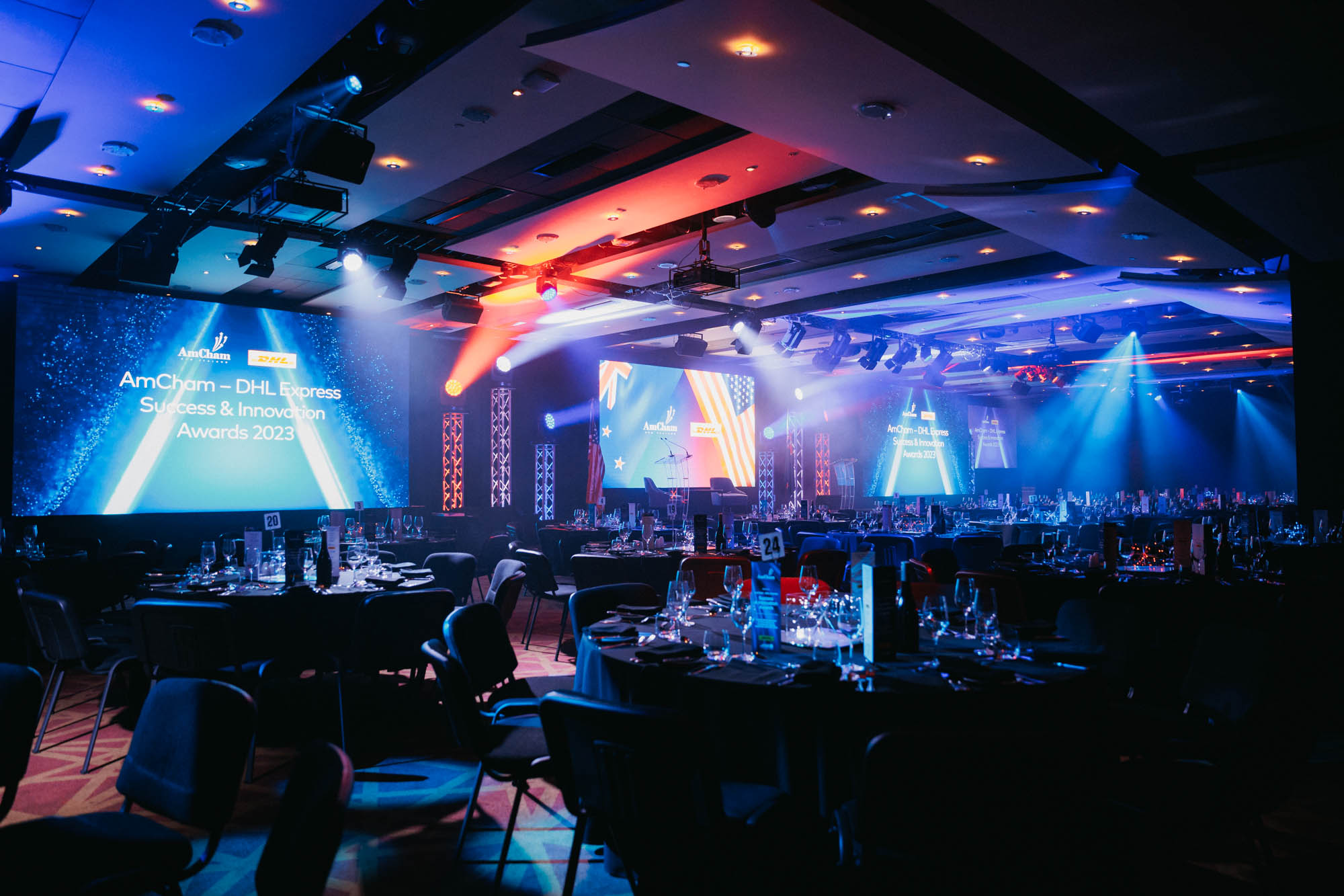 AmCham Awards Dinner stage setting Event Revolution