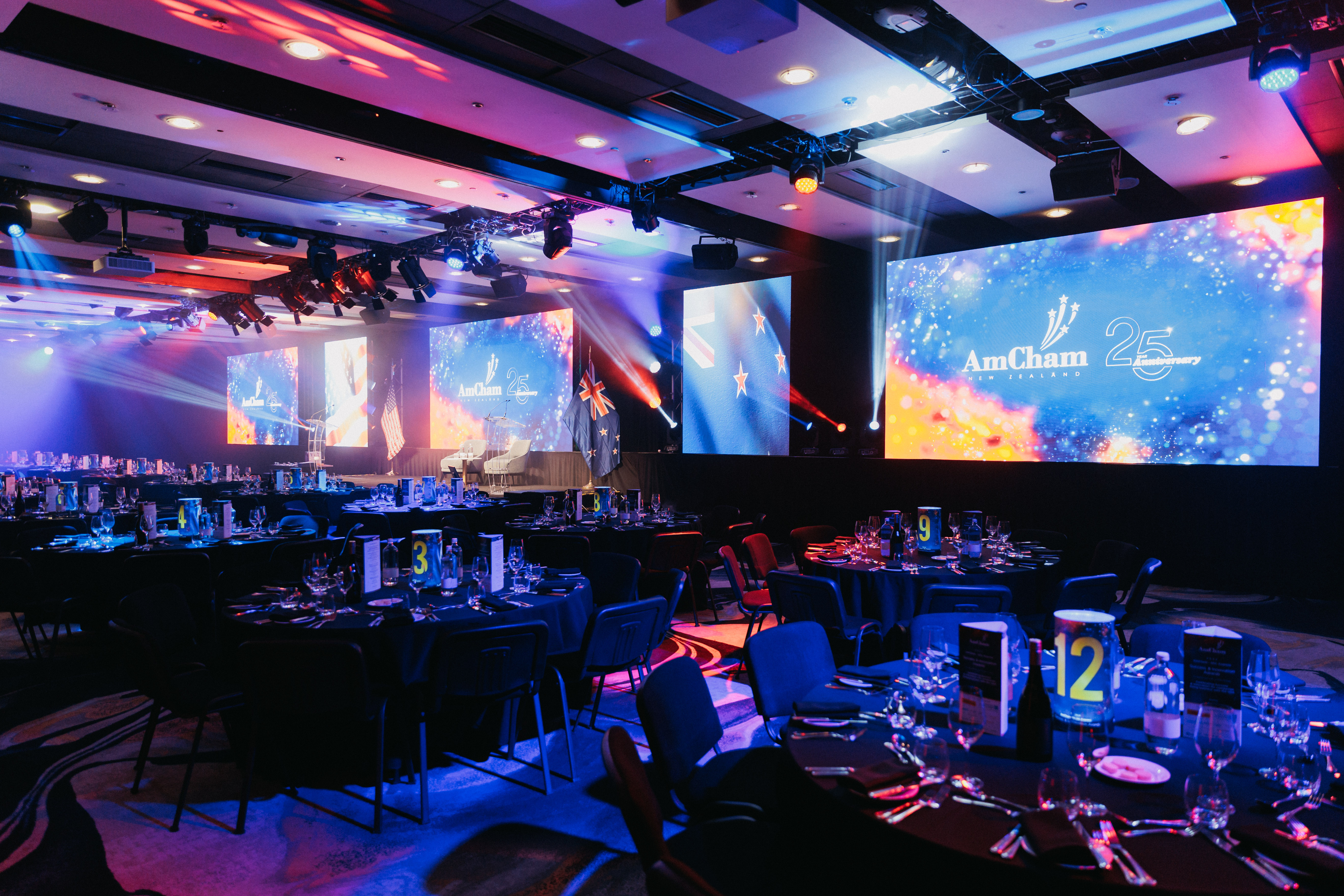 AmCham Awards Dinner stage setting Event Revolution